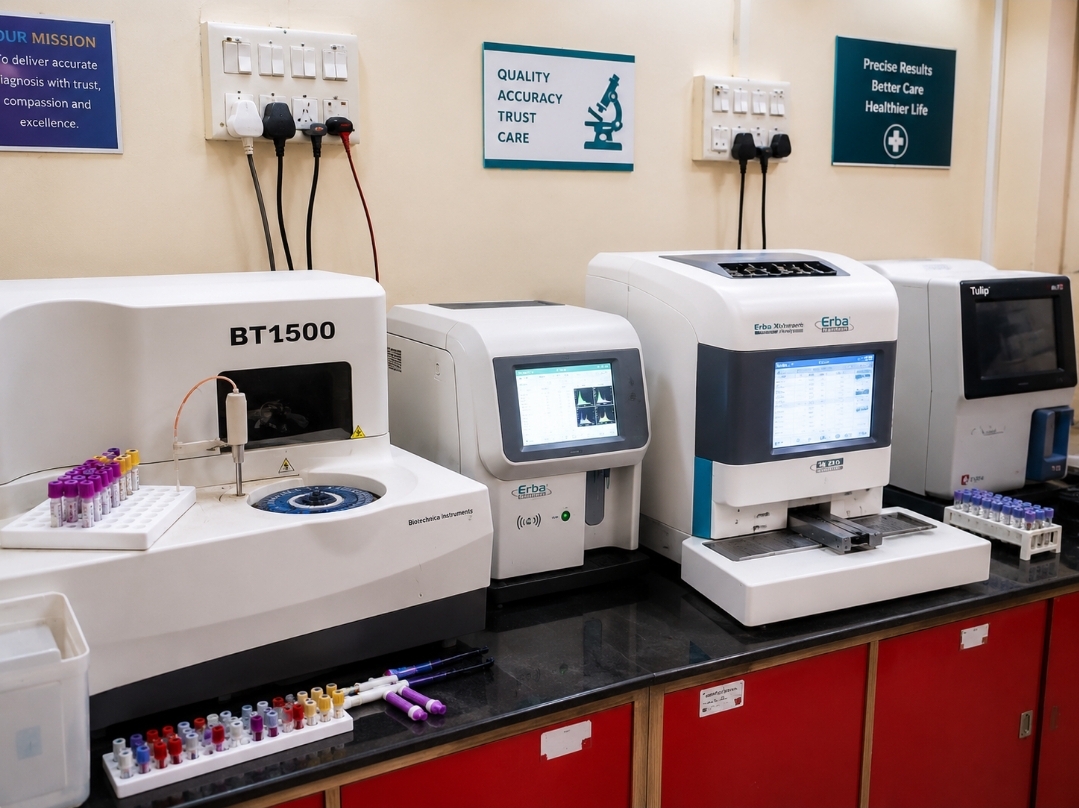 Modern diagnostic equipment at Clinic Shakti pathology lab